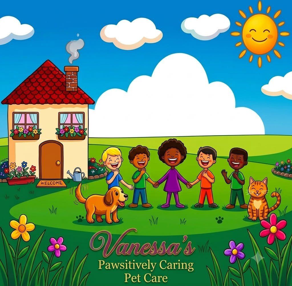 Vanessa's Pawsitively Caring Pet Care logo